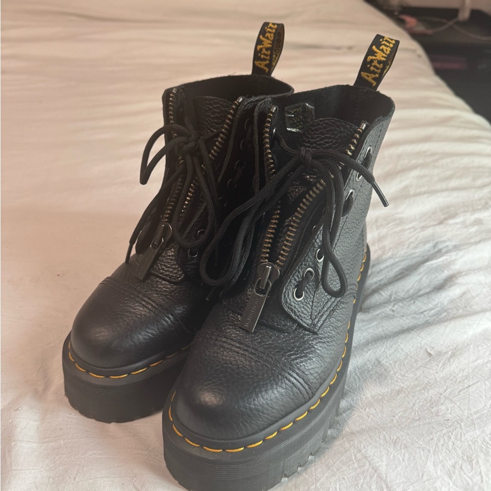 Dr. Martens Black Leather Women's Boots